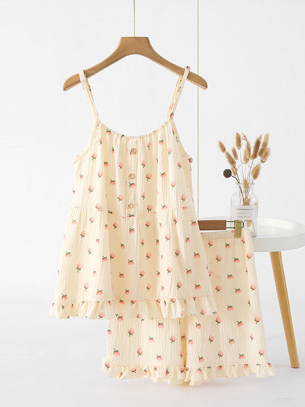 LeRoxy | Luxe Dames Pyjama Set – Spaghetti Top & Shorts | Zomer Comfort Nachtkleding