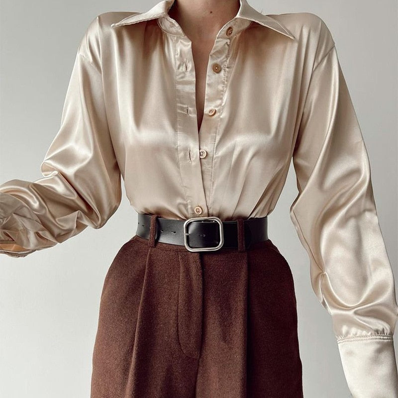 LeRoxy | Wijnandas Satijnen Blouse Voor Dames | Luxe, Elegante Damesblouse