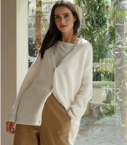 LeRoxy | Kasjmier V-Hals Vest | Luxe Zacht Damestrui