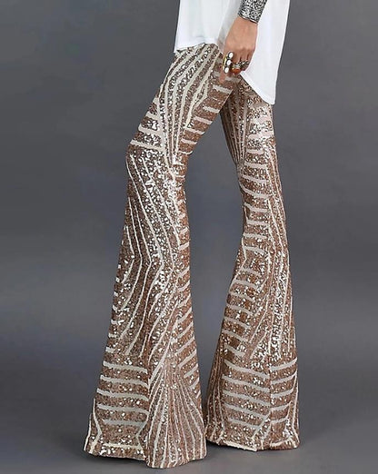 LeRoxy | Flare Broek met Glitters | Trendy en Stijlvolle Glitter Flared Pants