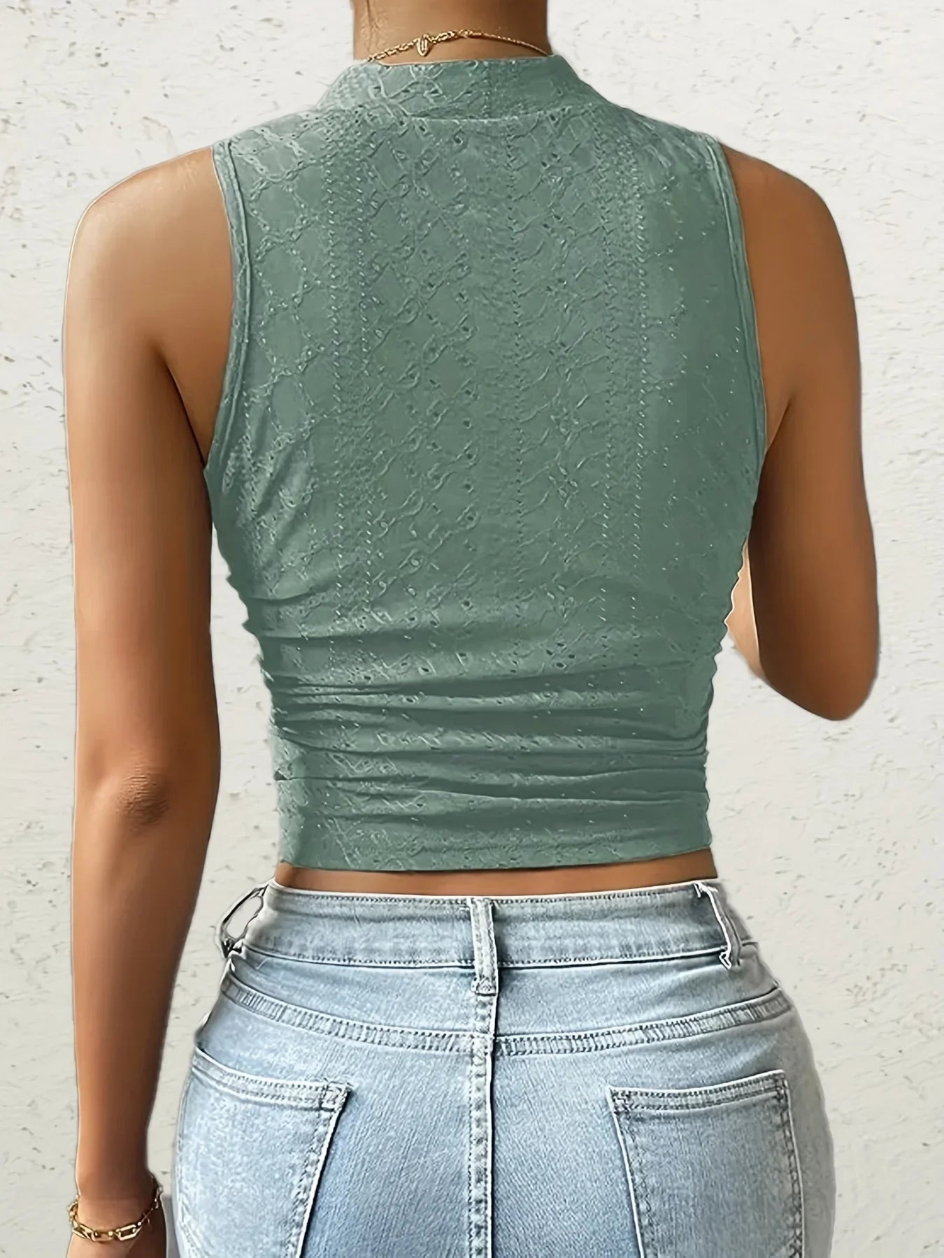 LeRoxy | Stijlvolle Tanktop met Borduurwerk en Ronde Hals | Perfect voor Elke Gelegenheid