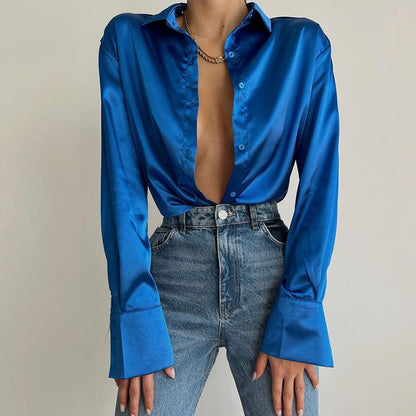 LeRoxy | Wijnandas Satijnen Blouse Voor Dames | Luxe, Elegante Damesblouse