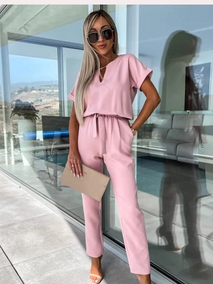 LeRoxy | Jumpsuit Wijde Pijpen | Stijlvolle Zomer Jumpsuit voor Comfort en Elegantie