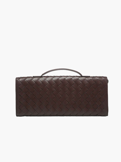 LeRoxy |  Luxe Geweven Handtas met Gouden Sluiting | Stijlvolle Dames Tas
