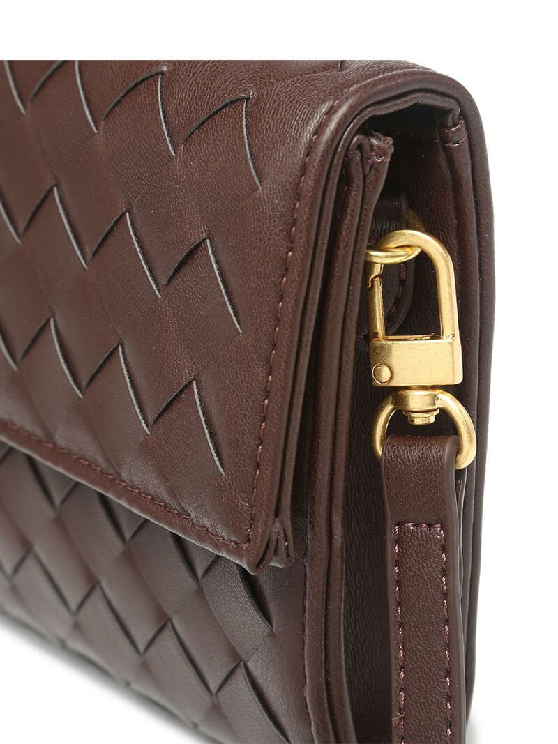 LeRoxy |  Luxe Geweven Handtas met Gouden Sluiting | Stijlvolle Dames Tas