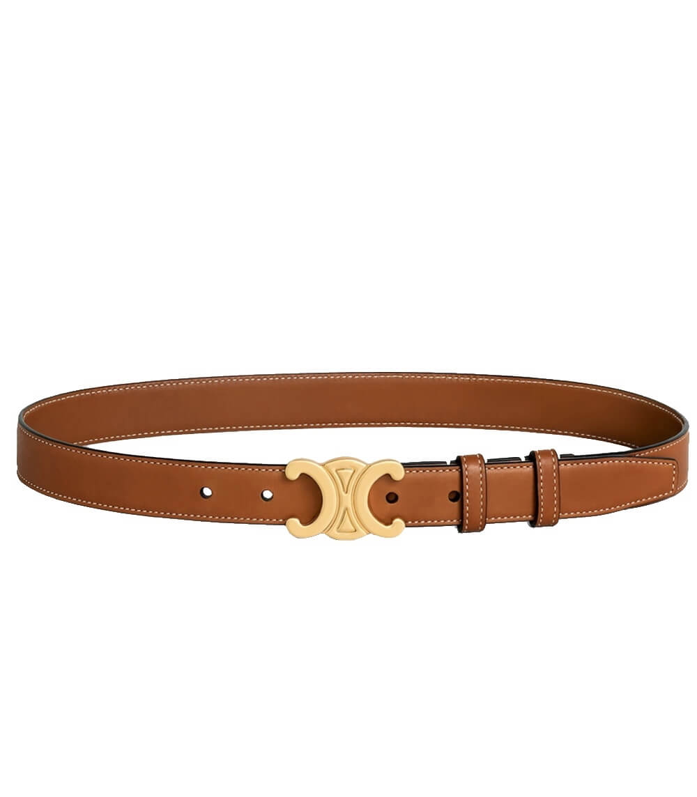 LeRoxy | Lederen Riem met Gouden Gesp | Luxe Damesriem van Echt Leer
