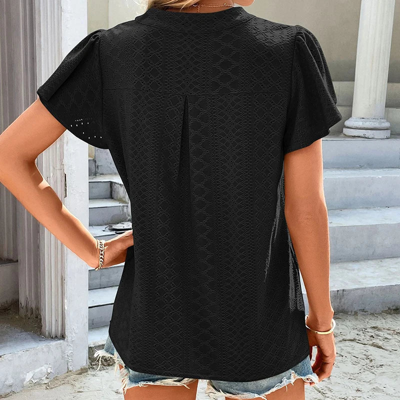 LeRoxy | Zomerse Top met V-Hals | Stijlvol en Comfortabel voor de Lente en Zomer