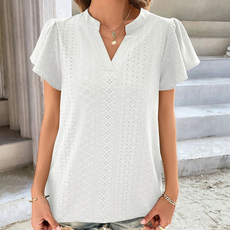 LeRoxy | Zomerse Top met V-Hals | Stijlvol en Comfortabel voor de Lente en Zomer