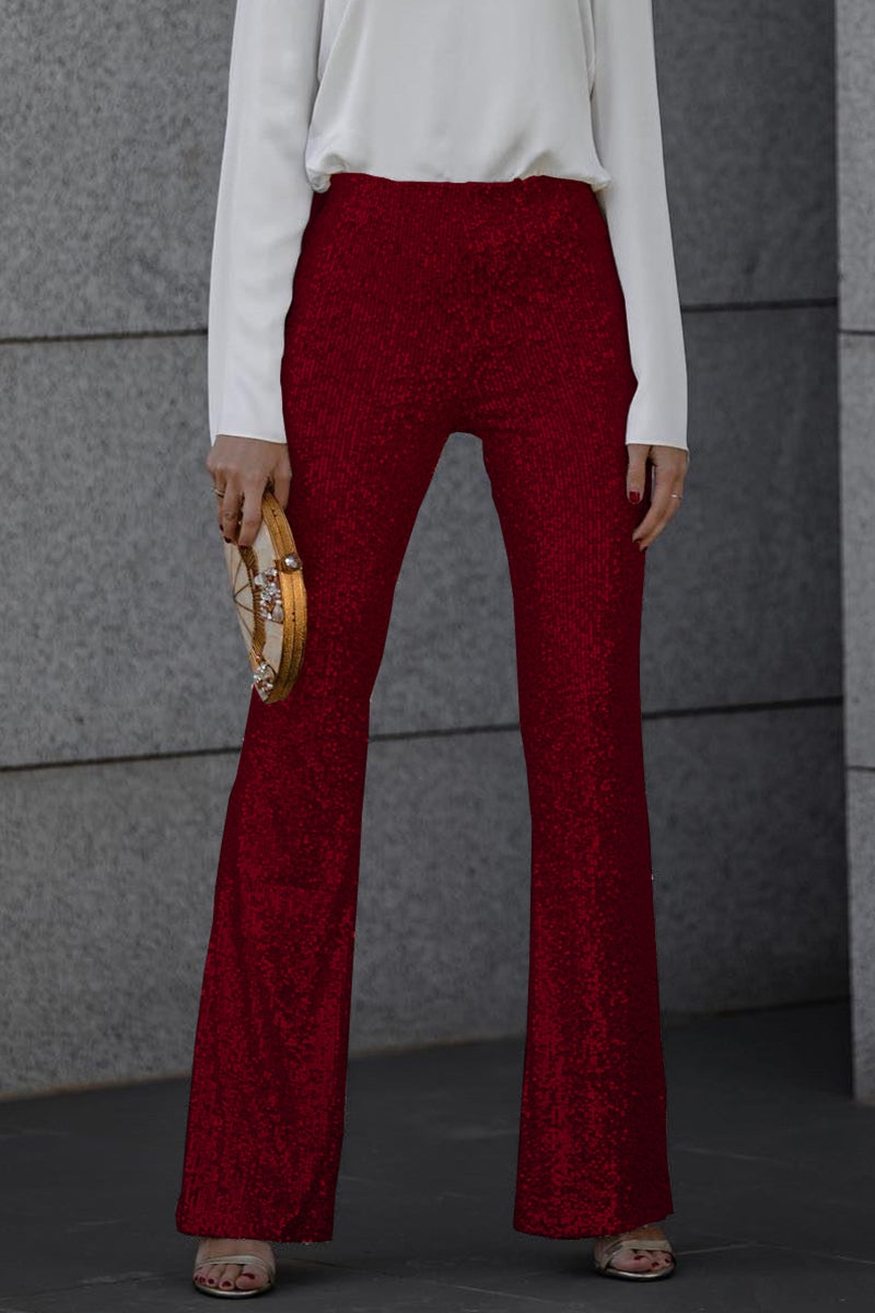 LeRoxy | Glitter Pailletten Broek voor Dames | Feestelijke Broek