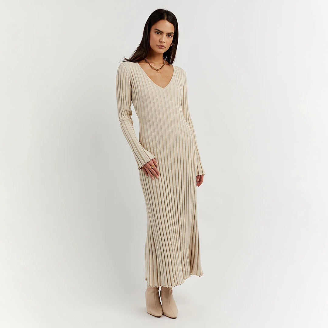 LeRoxy Gebreide Maxi Jurk - Stijlvolle en Comfortabele Mode voor Elke Gelegenheid