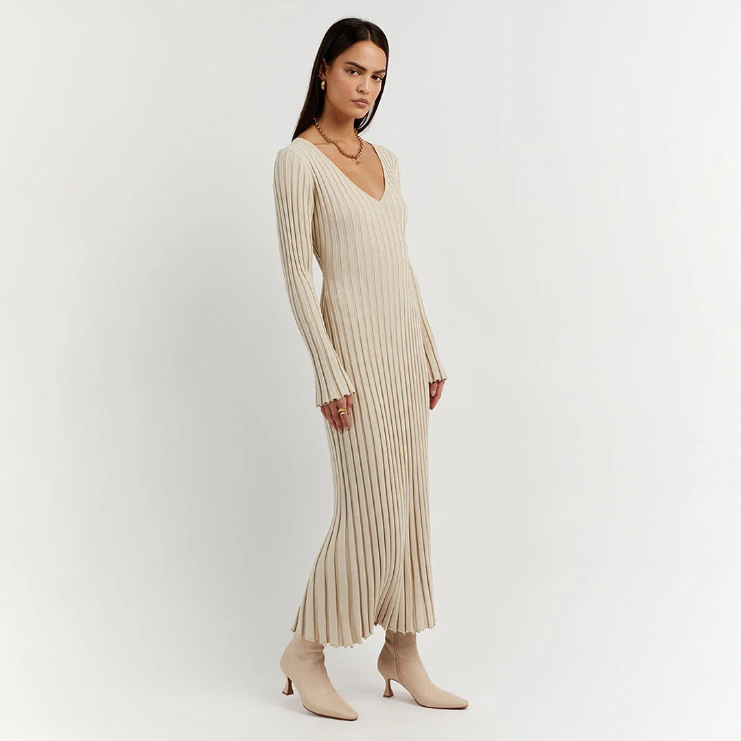 LeRoxy Gebreide Maxi Jurk - Stijlvolle en Comfortabele Mode voor Elke Gelegenheid