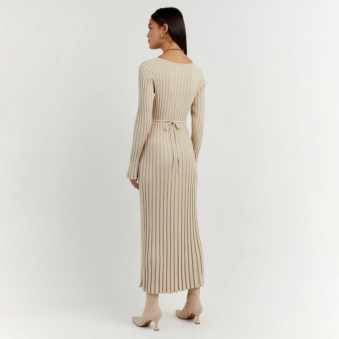 LeRoxy Gebreide Maxi Jurk - Stijlvolle en Comfortabele Mode voor Elke Gelegenheid