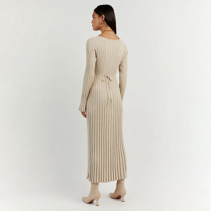 LeRoxy Gebreide Maxi Jurk - Stijlvolle en Comfortabele Mode voor Elke Gelegenheid