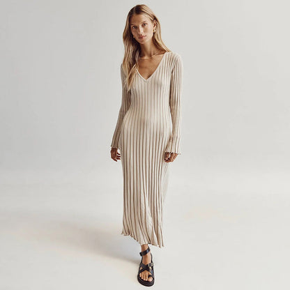 LeRoxy Gebreide Maxi Jurk - Stijlvolle en Comfortabele Mode voor Elke Gelegenheid