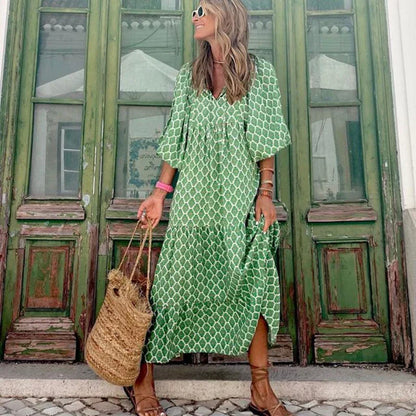 LeRoxy | Maxi Zomerjurk Dames | Natuurlijke Elegantie