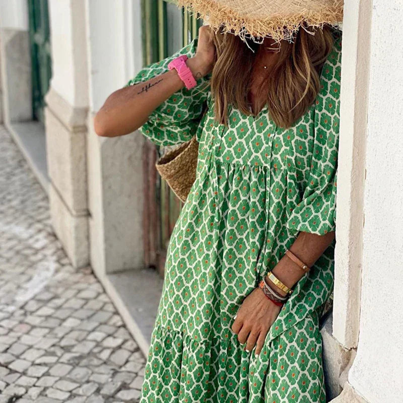 LeRoxy | Maxi Zomerjurk Dames | Natuurlijke Elegantie