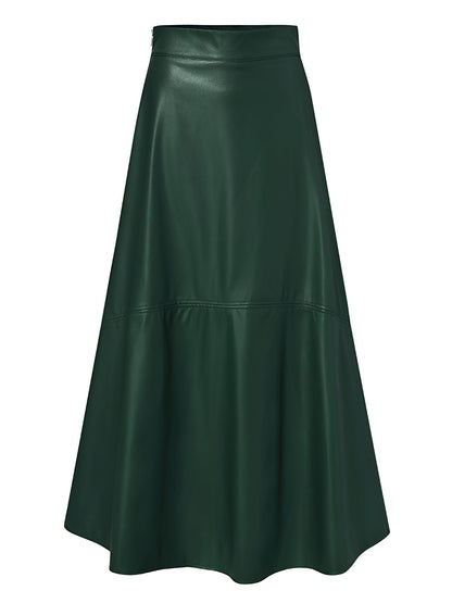 LeRoxy | PU Leren Maxi Rok voor Dames | Verfijnde Lange Rok met Stijlvolle Look