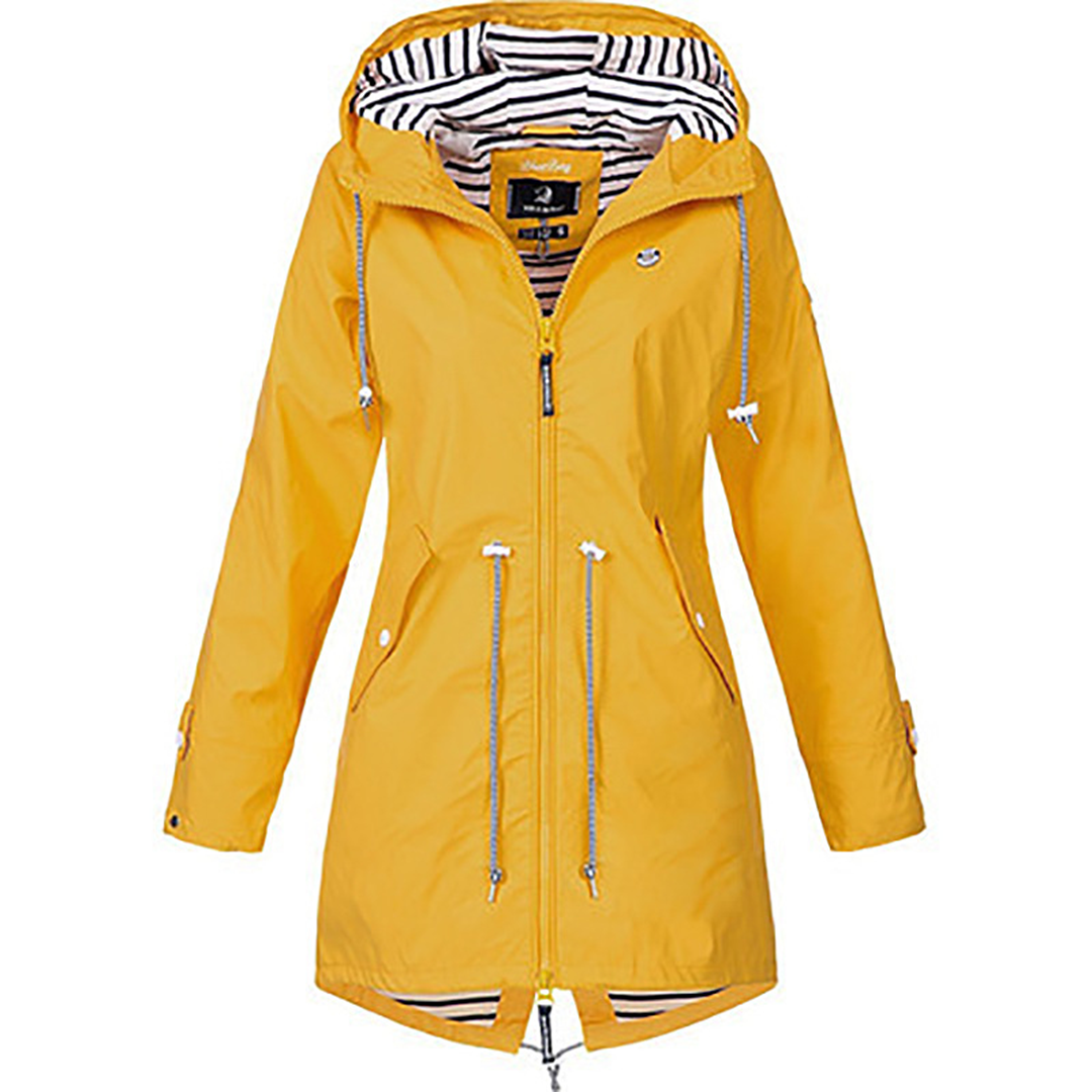 LeRoxy | Regenjas Dames | Lange Waterdichte Parka met Capuchon | Elegant, Comfortabel en Ademend