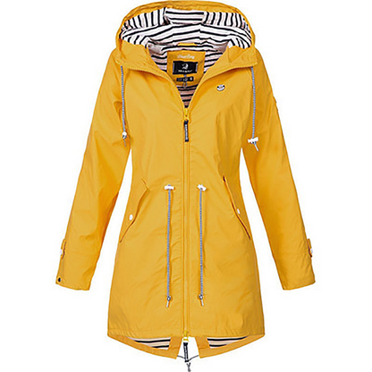 LeRoxy | Regenjas Dames | Lange Waterdichte Parka met Capuchon | Elegant, Comfortabel en Ademend