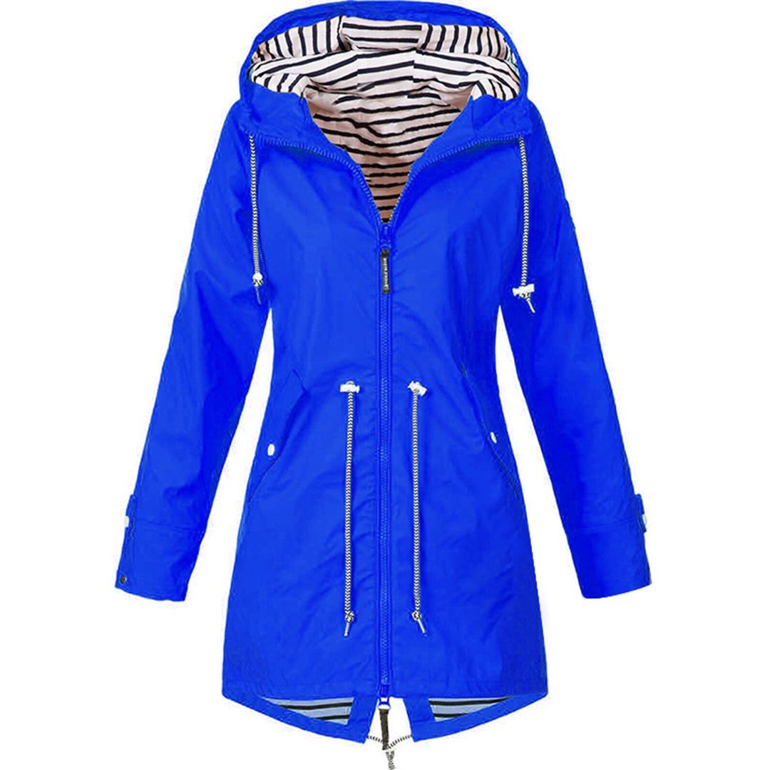 LeRoxy | Regenjas Dames | Lange Waterdichte Parka met Capuchon | Elegant, Comfortabel en Ademend