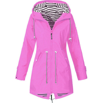 LeRoxy | Regenjas Dames | Lange Waterdichte Parka met Capuchon | Elegant, Comfortabel en Ademend