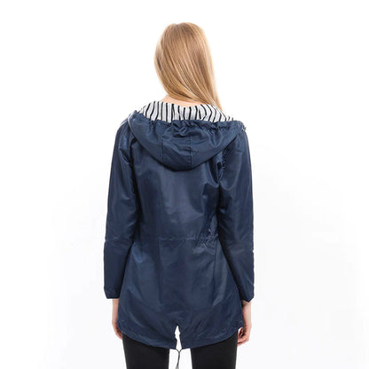 LeRoxy | Regenjas Dames | Lange Waterdichte Parka met Capuchon | Elegant, Comfortabel en Ademend