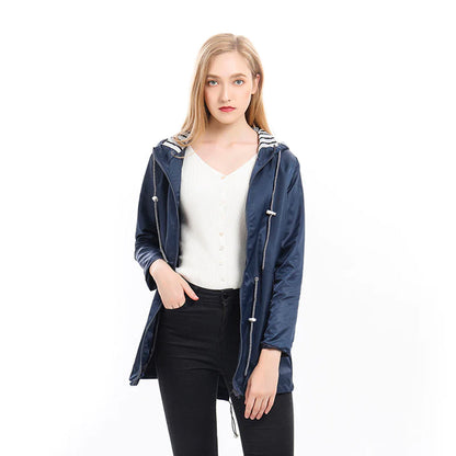 LeRoxy | Regenjas Dames | Lange Waterdichte Parka met Capuchon | Elegant, Comfortabel en Ademend