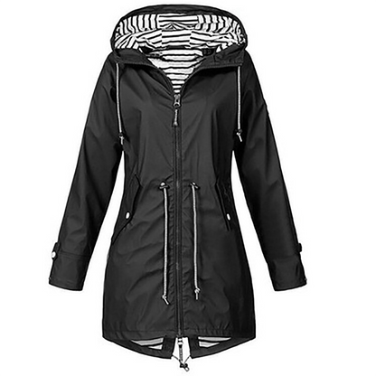 LeRoxy | Regenjas Dames | Lange Waterdichte Parka met Capuchon | Elegant, Comfortabel en Ademend