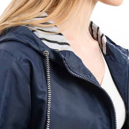 LeRoxy | Regenjas Dames | Lange Waterdichte Parka met Capuchon | Elegant, Comfortabel en Ademend