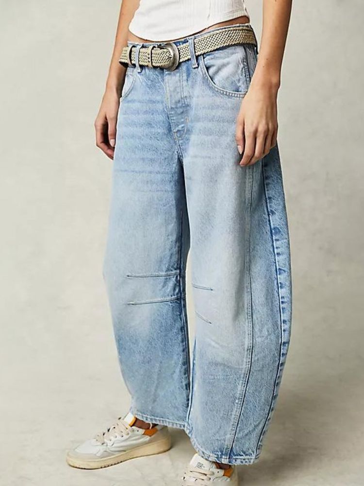 LeRoxy | Dames Halfhoge Jeans | Comfortabele Skinny Fit Spijkerbroek