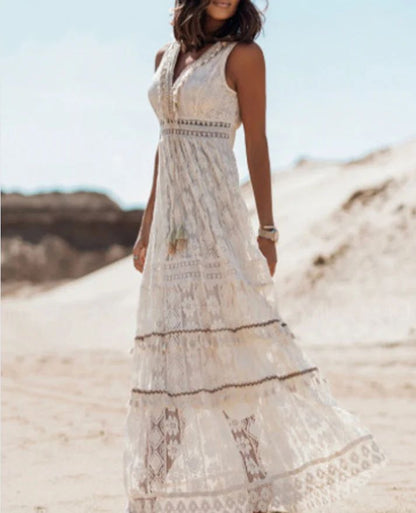 LeRoxy | Midi Jurk Lichtgewicht en Flatterend | Sorelia | Perfect voor Zomer
