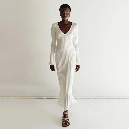 LeRoxy Gebreide Maxi Jurk - Stijlvolle en Comfortabele Mode voor Elke Gelegenheid
