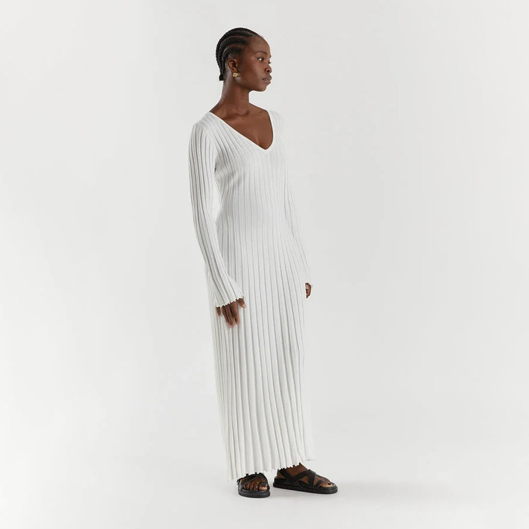 LeRoxy Gebreide Maxi Jurk - Stijlvolle en Comfortabele Mode voor Elke Gelegenheid