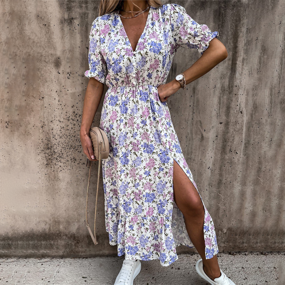 LeRoxy | Zomerse Casual Jurk met Split | Comfort en Stijl voor Elk Moment