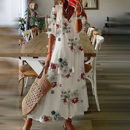 LeRoxy | Boho Maxi Jurk - Stijlvolle en Comfortabele Jurk voor Elke Gelegenheid