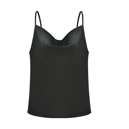 LeRoxy | Dames Satijnen Spaghetti Strap Tank Top | Elegante Drapeer Top voor een Luxe Look