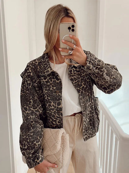 LeRoxy | Stijlvolle Korte Mantel met Leopardenprint voor Dames
