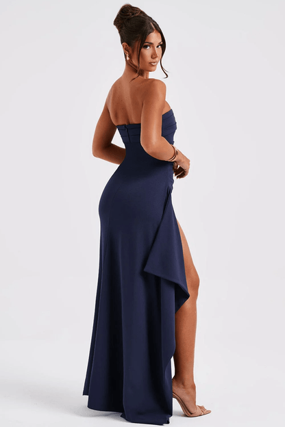 LeRoxy | Dames Strapless Maxi Gala Jurk LeRoxy |  Elegante Avondjurk voor Feestelijke Gelegenheden