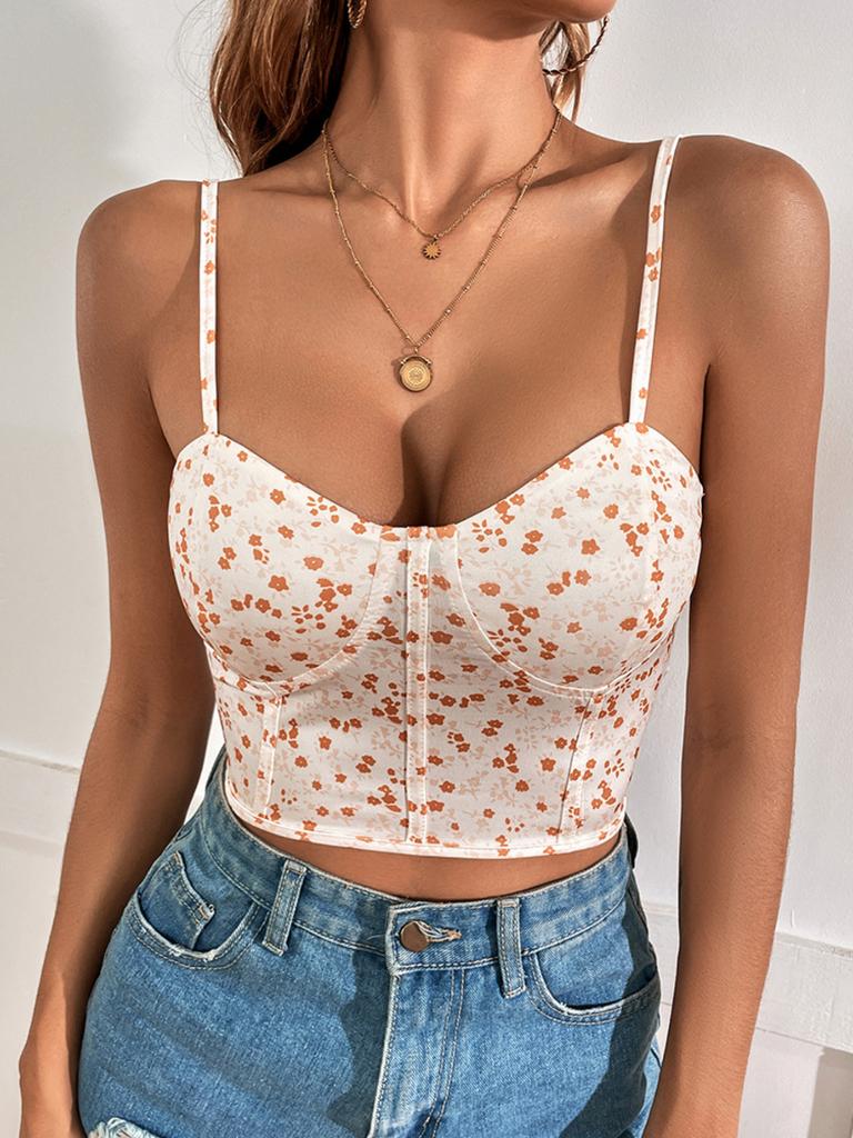 LeRoxy | Zomerse Croptop met Bloemenprint en Verstelbare Bandjes | Trendy & Luchtig voor Warme Dagen