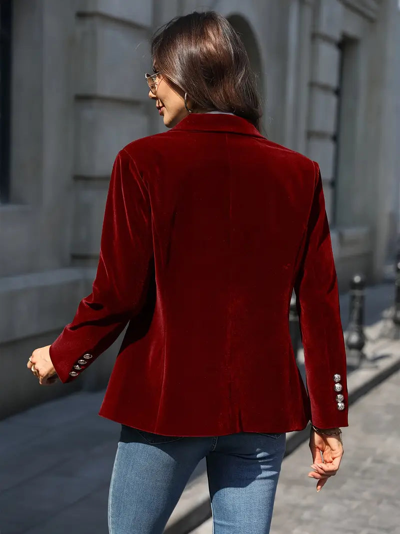 LeRoxy | Fluwelen Getailleerde Dames Blazer | Elegante Vrouwelijke Colbert