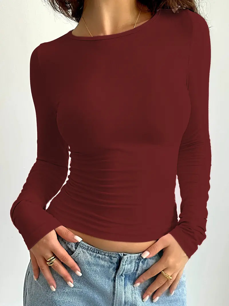 LeRoxy | Dames T-shirt van Katoen met Lange Mouwen | Casual Pasvorm