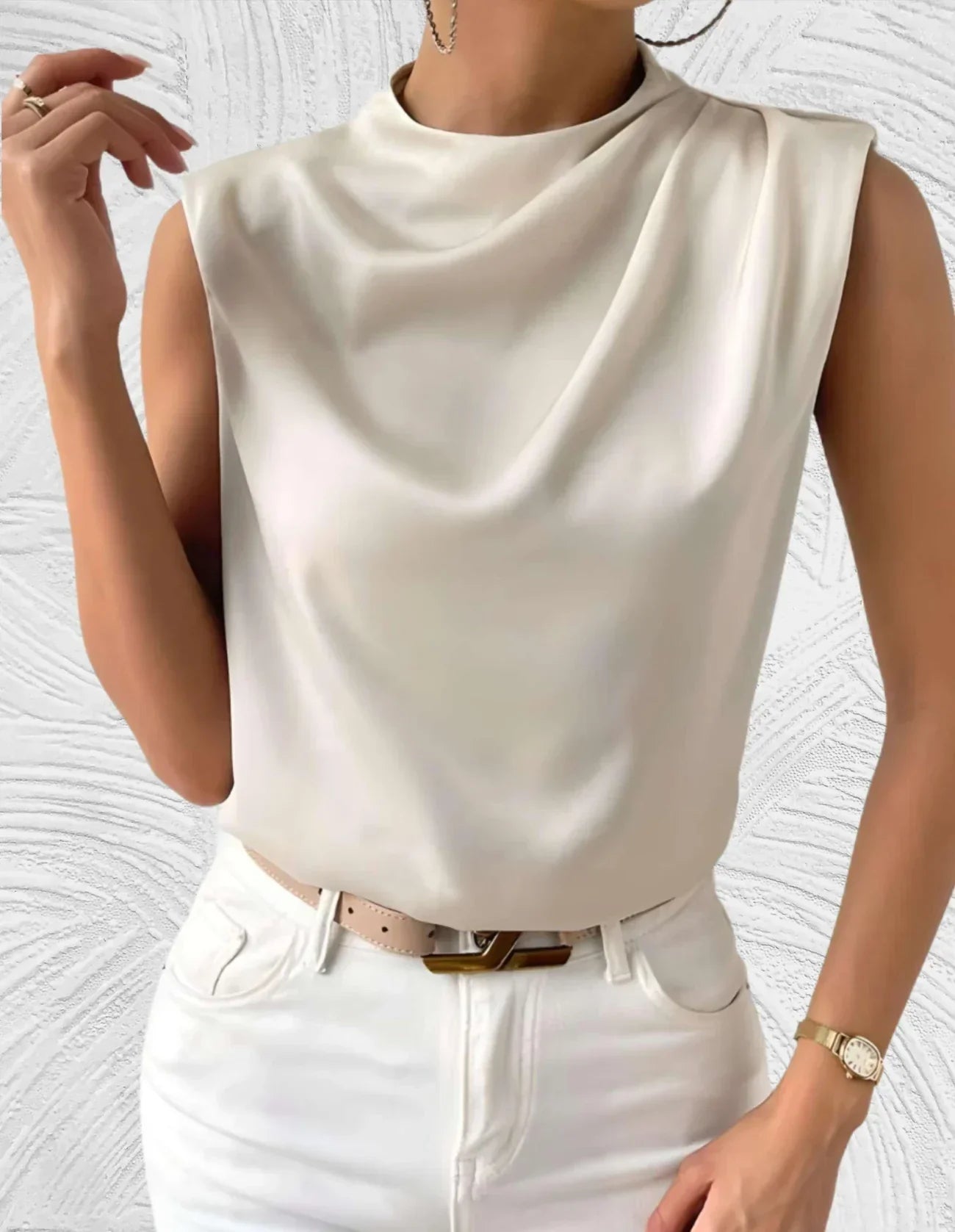 LeRoxy | Dames Mouwloze Chique Blouse | Comfortabele en Stijlvolle Top voor Zomer