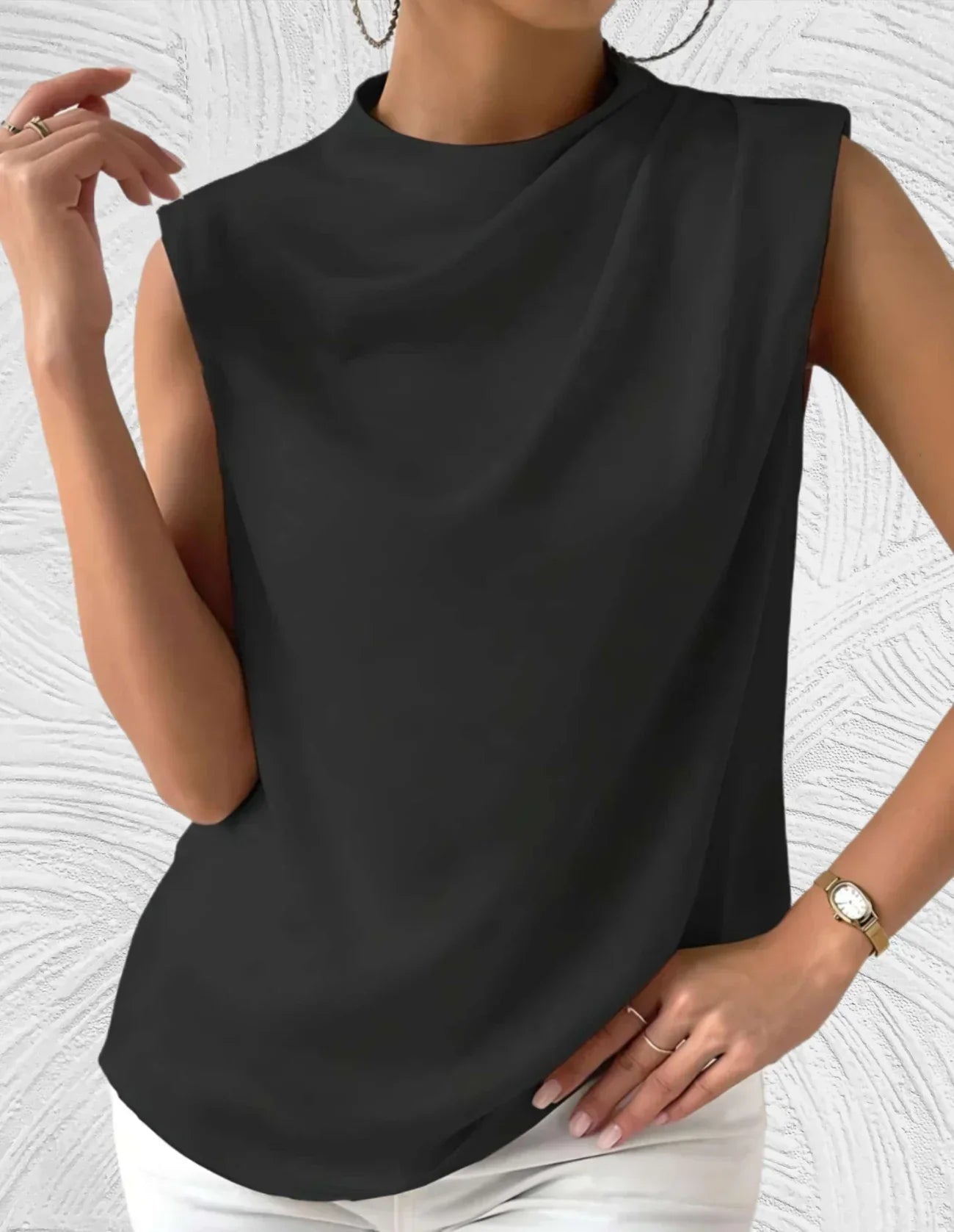LeRoxy | Dames Mouwloze Chique Blouse | Comfortabele en Stijlvolle Top voor Zomer