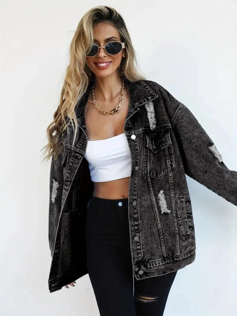 LeRoxy | Oversized Dames Jeansjack | Waterdicht, Gevoerd & Comfortabel