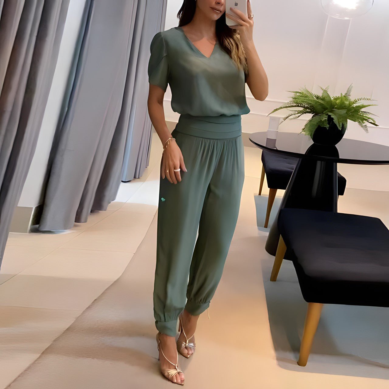 LeRoxy - Elegante Luchtige Broek & Shirt | Stijlvolle Comfort voor Elke Gelegenheid