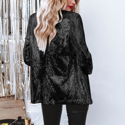 LeRoxy | Lange Glanzende Feestjas Blazer voor Dames |  Elegant & Glinsterend