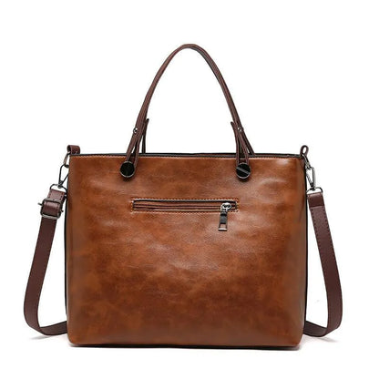 LeRoxy |  Dames Schoudertas | Vintage Leren Handtas van Echt Leer