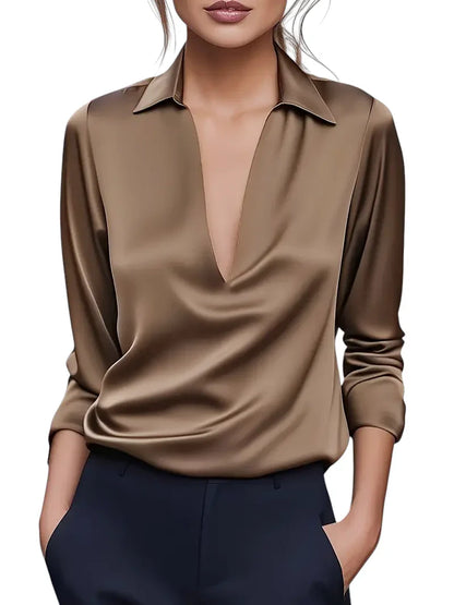 LeRoxy | Elegante Damesblouse met V-Hals | Stijlvolle Blouse voor Dames
