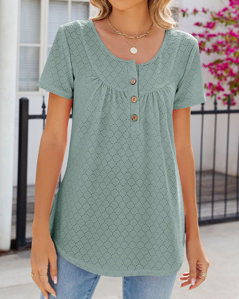 LeRoxy | Shirt met Knopen | Trendy Lente en Zomer Must-Have voor Elke Garderobe