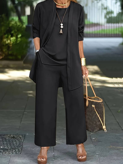 LeRoxy | Dames Broekpak Set | Elegante 3-delige Outfit voor Vrouwelijke Stijl